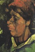 Vincent Van Gogh Head of a Peasant Woman with Dark Cap (nn040 USA oil painting artist